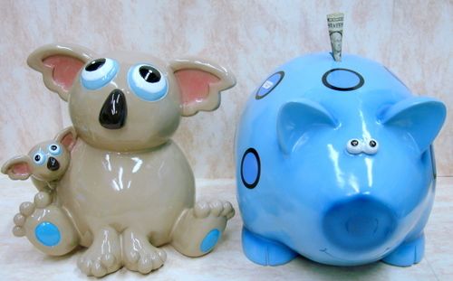 PIGGY BANK Pink Pig Hearts Personalized FREE 099567  