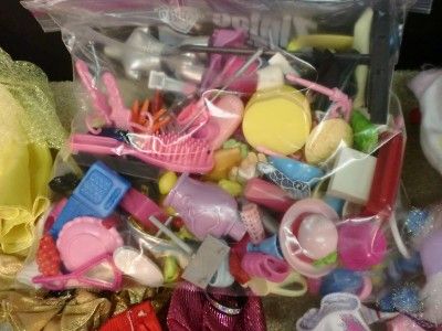 Large Lot Of Barbie Clothes Accessories  