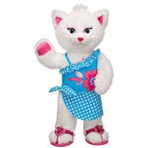 NEW BUILD A BEAR 16  Beach Beauty Shimmer Kitty  IN HA  