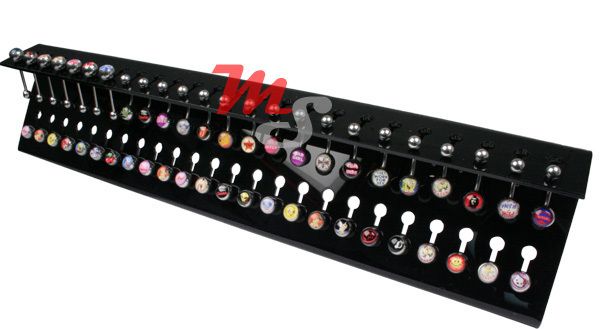 COMBO Acrylic Belly Tongue Ring Body Jewelry Display BK  