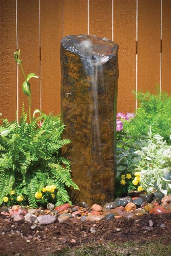 MONGOLIAN BASALT COLUMN 39 DECORATIVE WATER FOUNTAIN  