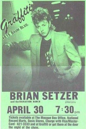 Brian Setzer Live at Graffiti Concert Poster Print VERY LIMITED RARE 