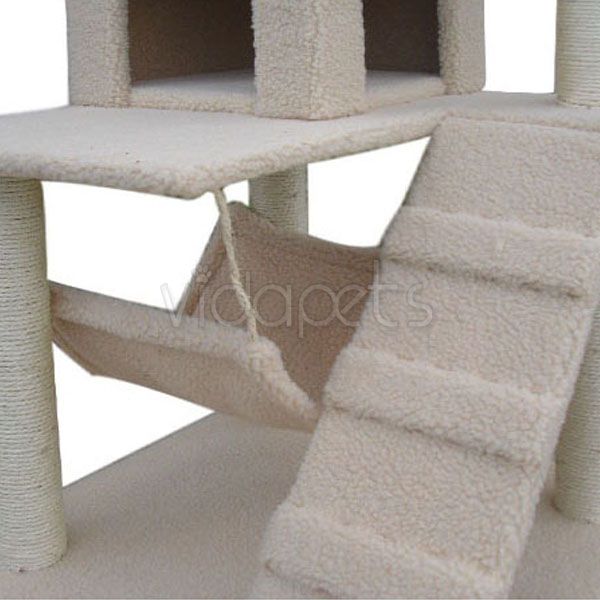 60 Beige Cat Tree House 862 Condo Scratcher Furniture  