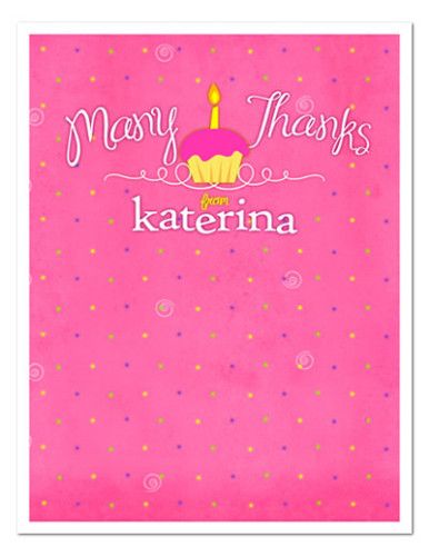 SWEET CANDY WISHES Birthday Party THANK YOU NOTES  