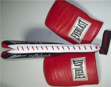   Leather EVERLAST BOXING GLOVES & Adidas MARTIAL ARTS Training Paddle