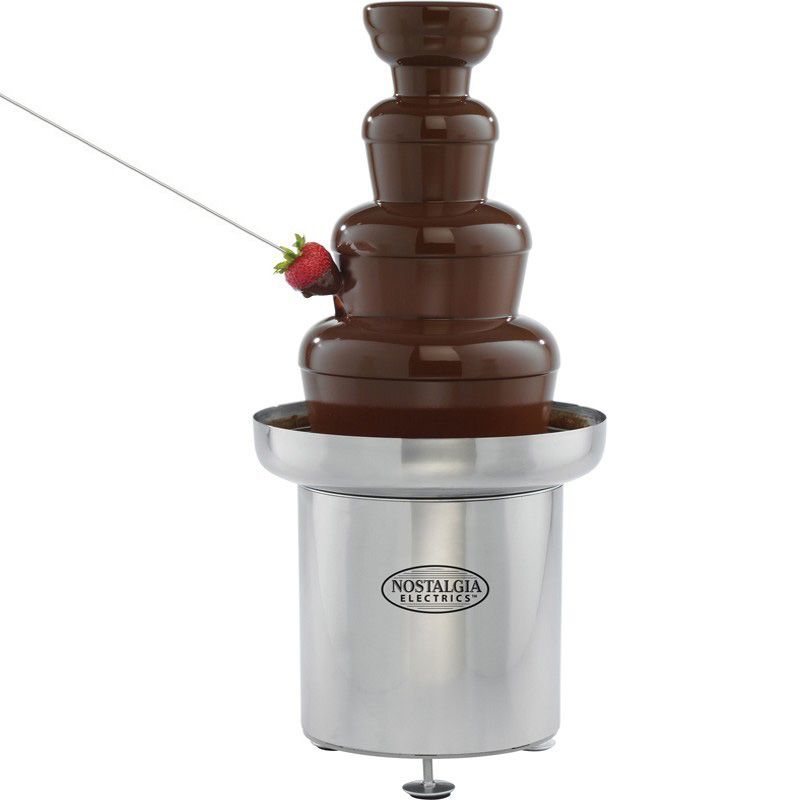   Steel Fondue Fountain, Chocolate Cheese Maker Commercial 3Tier Machine