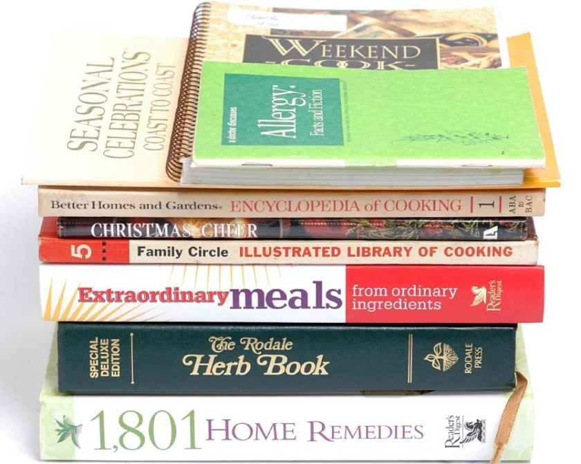 Books Lot Cookbooks Health Herbs Allergy  