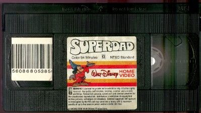 Walt Disney Home Video~SUPERDAD~Vintage Clamshell~VHS  