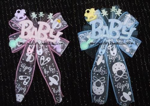 BABY shower corsage Its a girl boy ur choice pink blue  