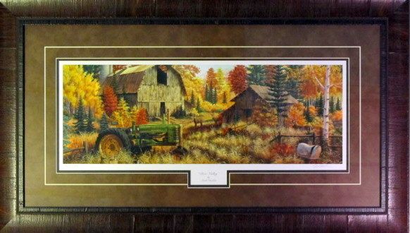 Mark Daehlin Deer Valley John Deere Farm Print Framed  