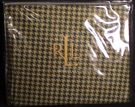 NEW RALPH LAUREN EDGEFIELD CAL KING FITTED SHEET HOUNDSTOOTH GREEN 