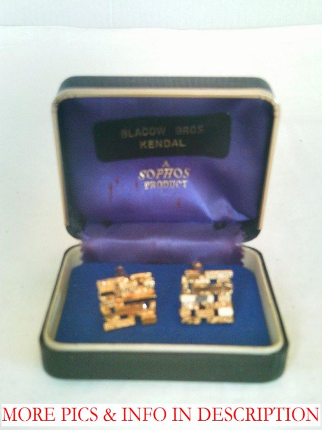 1960s Retro Style Cufflinks in Sophos Product Box  