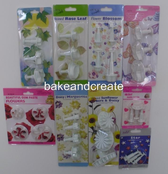 SETS PLUNGER CUTTERS CAKE DECORATING CLAY CRAFTS  