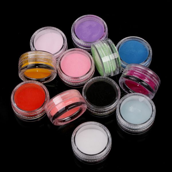 12 Color 3D Nail Art Acrylic Powder Manicure Nail Tips  