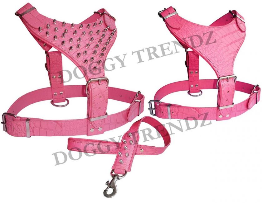 LEATHER DOG HARNESS LEAD SET ROTTWEILER, MASSTIFF  