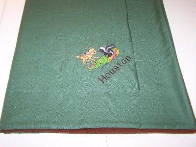 EMBROIDERED FABRIC DISNEY BAMBI BLANKET + PERSONALIZE  