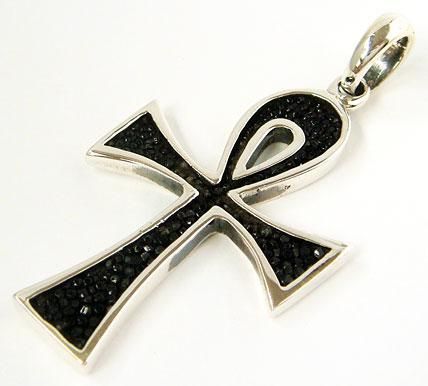 STINGRAY ANKH EGYPTIAN CROSS STERLING SILVER PENDANT NR  