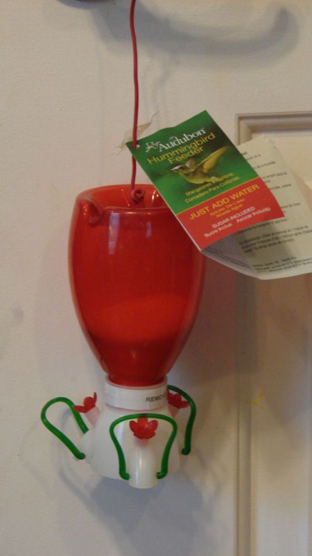 Hummingbird Feeder w/ NECTAR prefilled JUST ADD WATER  