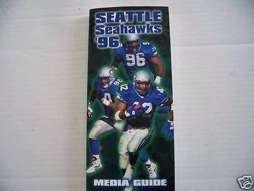 1996 NFL Seattle Seahawks Football Media Guide  