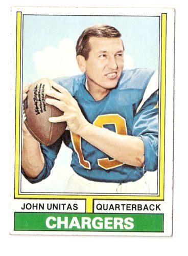 1974 John Unitas Topps Football Trading Card # 150  