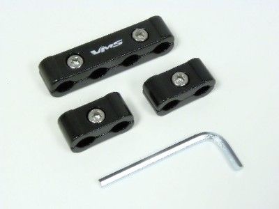 12 SPARK PLUG WIRE BILLET SEPARATORS FORD BBF V8 BLACK  