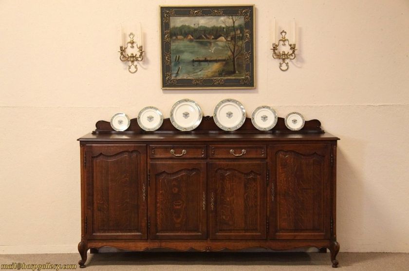 Country French Oak Antique Sideboard or Credenza  