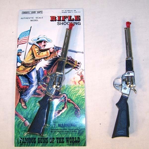 NEW DIECAST WESTERN CAP RIFLE toy play gun metal toys  