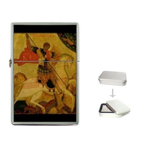 St George Russian Painting New Chrome Flip Top Lighter  