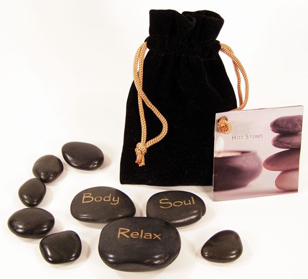 HOT STONE MASSAGE Basalt Stones 9 Pc Starter Set  