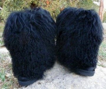   Boetis II EXOTIC Lamb FUR Winter Sheepskin ApresSki Mukluk Boots NEW