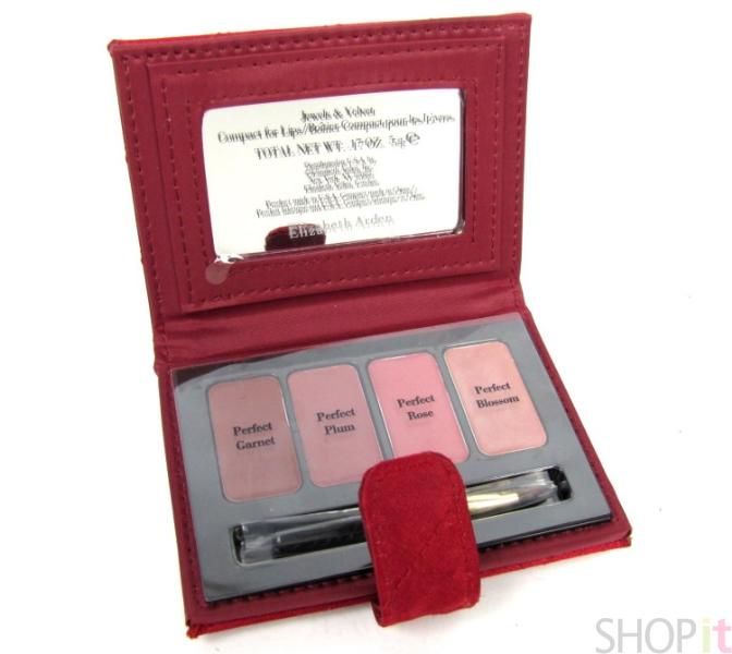 Elizabeth Arden Compact Lips 4 Jewels & Velvet Lipstick Perfect Garnet 