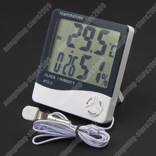 Digital Monitor Humidity Thermometer Meter Clock Alarm  