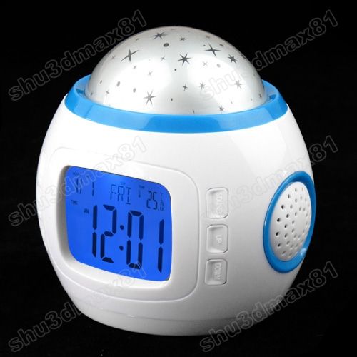 Digital Alarm Clock Music Starry Projection NIGHT LIGHT  