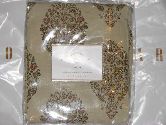 New~1 Pottery Barn Peacock Bhota Poletop Drapes 50x84  