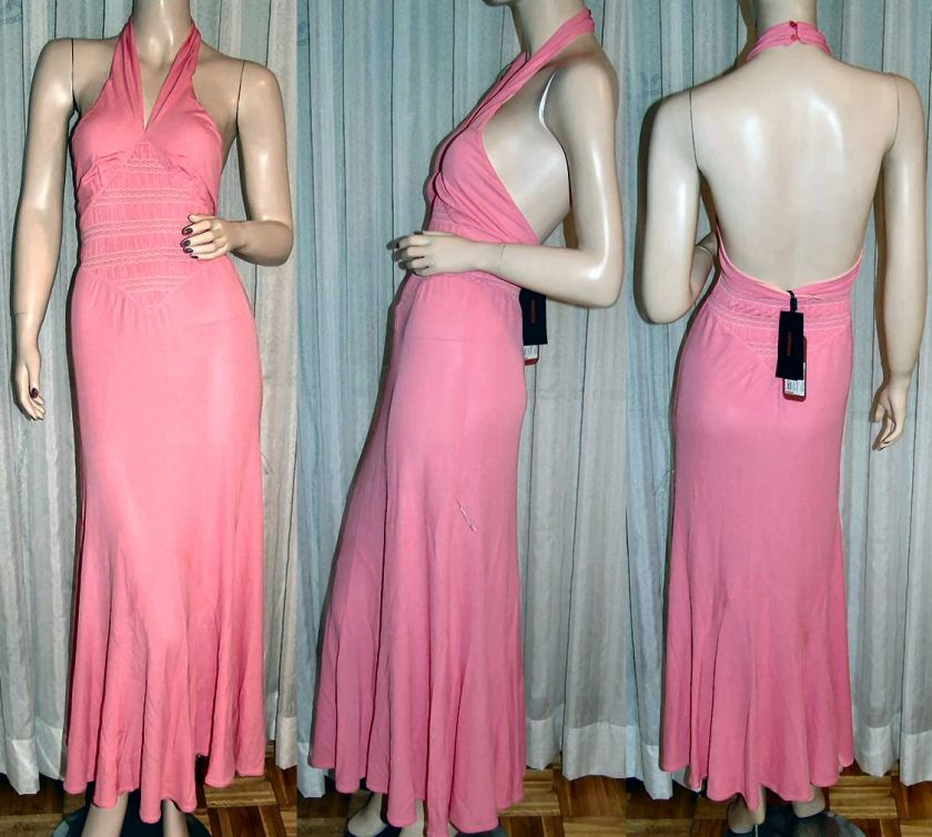   dress, made of soft silky feel stretch fabric in pink. Elastic waist