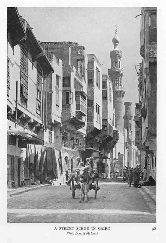 Egypt CAIRO. Busy Street Scene. Old Vintage Print.1926  