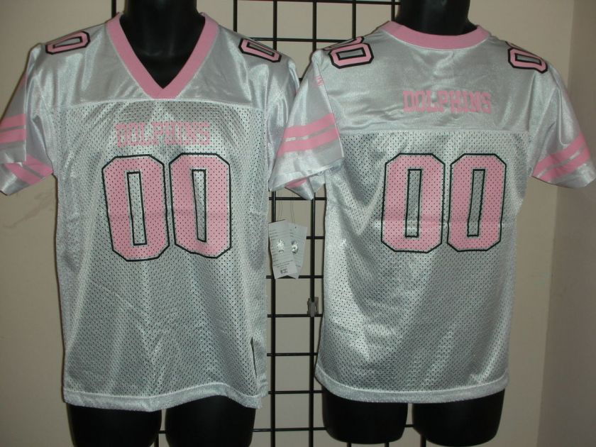 Miami Dolphins 00 Pink Reebok Football Jersey sz Youth XL   16  