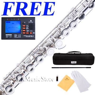 NEW MENDINI NICKEL SCHOOL BAND C FLUTE Split E+$39 GIFT  