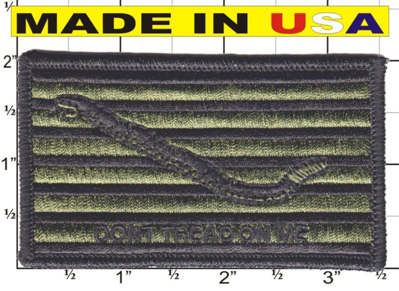 Dont Tread On Me Gadsden Navy Seal Patch Green VELCRO  