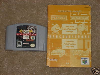 NAMCO MUSEUM N64 NINTENDO 64 GAME & MANUAL***  