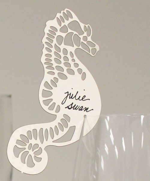   TABLE GLASSES DECORATION DIE CUT PLACE CARDS 068180030163  