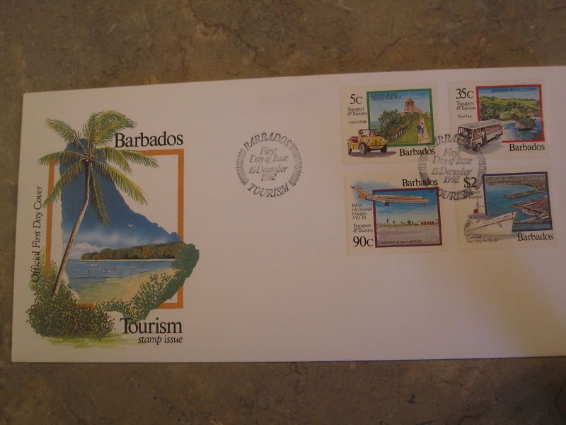 1992 Barbados first day cover of Tourism postage stamps  