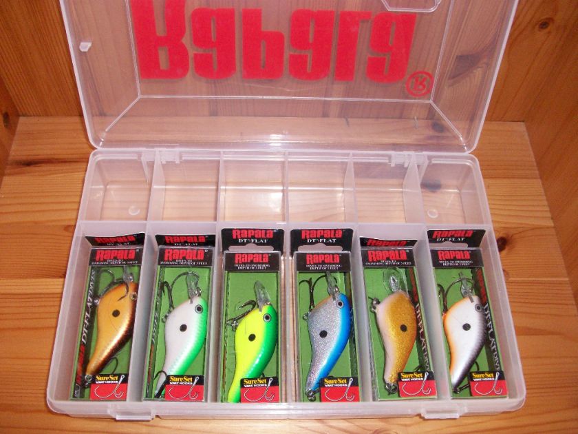 Rapala DT FLAT 3 DTFSS03 Set #3 w/Free Tackle Box  