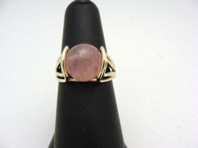 14 Karat Interchangeable Ring W/ Rose Quartz Marble  