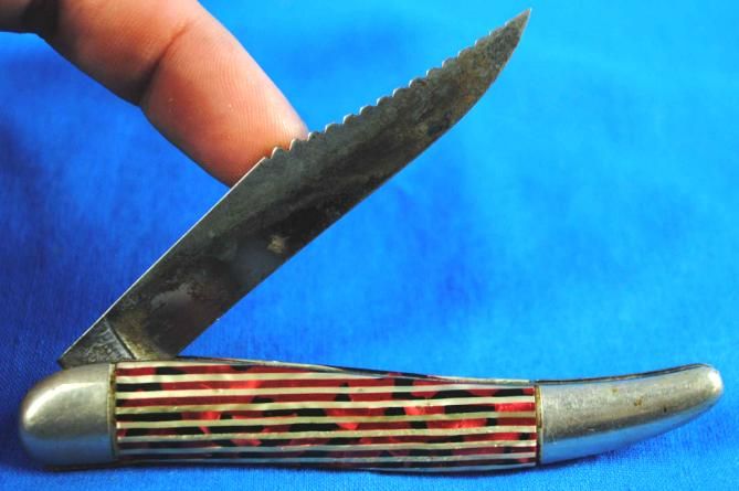 1930s Vintage Old Folding Pocket Knife Hammer Brand 3.5 Blade  