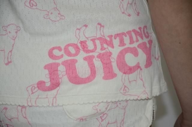 Juicy Couture Counting Sheep Pajama Set Sleepy Head XL  