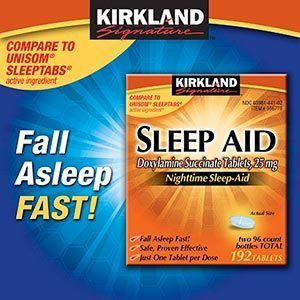   Sleep Aid 25 mg 2 btls x 96 = 192 Tabs UNISOM 096619366774  