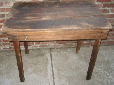 PRIMITIVE FARM PLANK TABLE CYPRESS BOARD OLD  