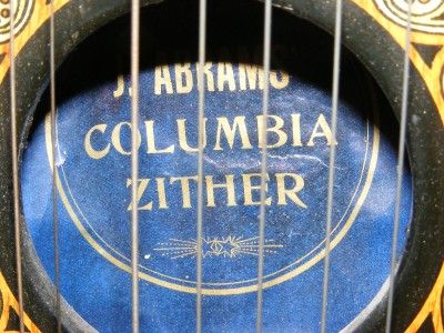 ANTIQUE ZITHER Harp Phonoharp J. Abrams Columbia 1894  