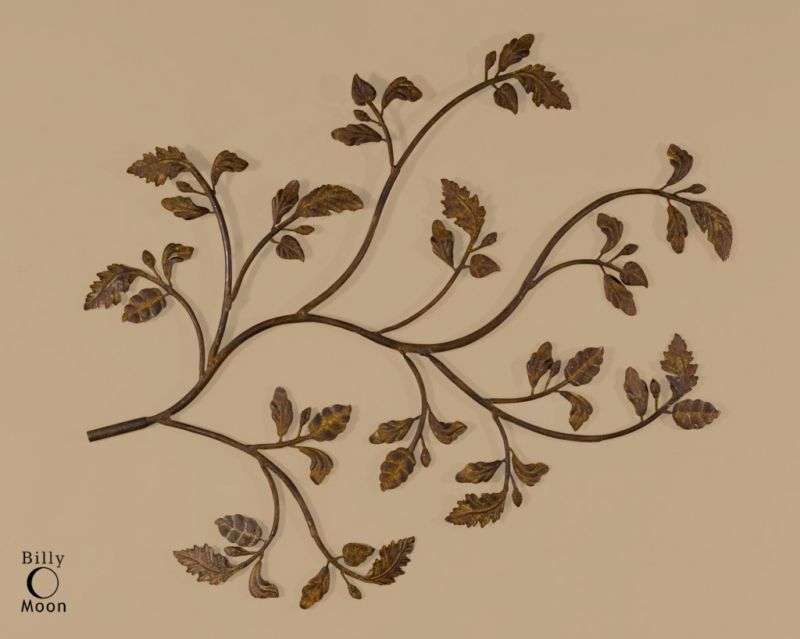 TREE BRANCH/LEAF DISTRESSED METAL WALL ART  